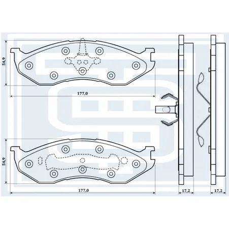 Колодки тормозные перед. JEEP CHEROKEE I / GRAND CHEROKEE I / WRANGLER I-II STARKE 177-708