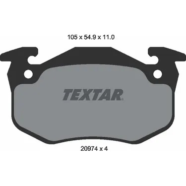 Колодки тормозные задние CITROЛN CITROЛN (DF-PSA) PEUGEOT PEUGEOT (DF-PSA) TEXTAR 2097401