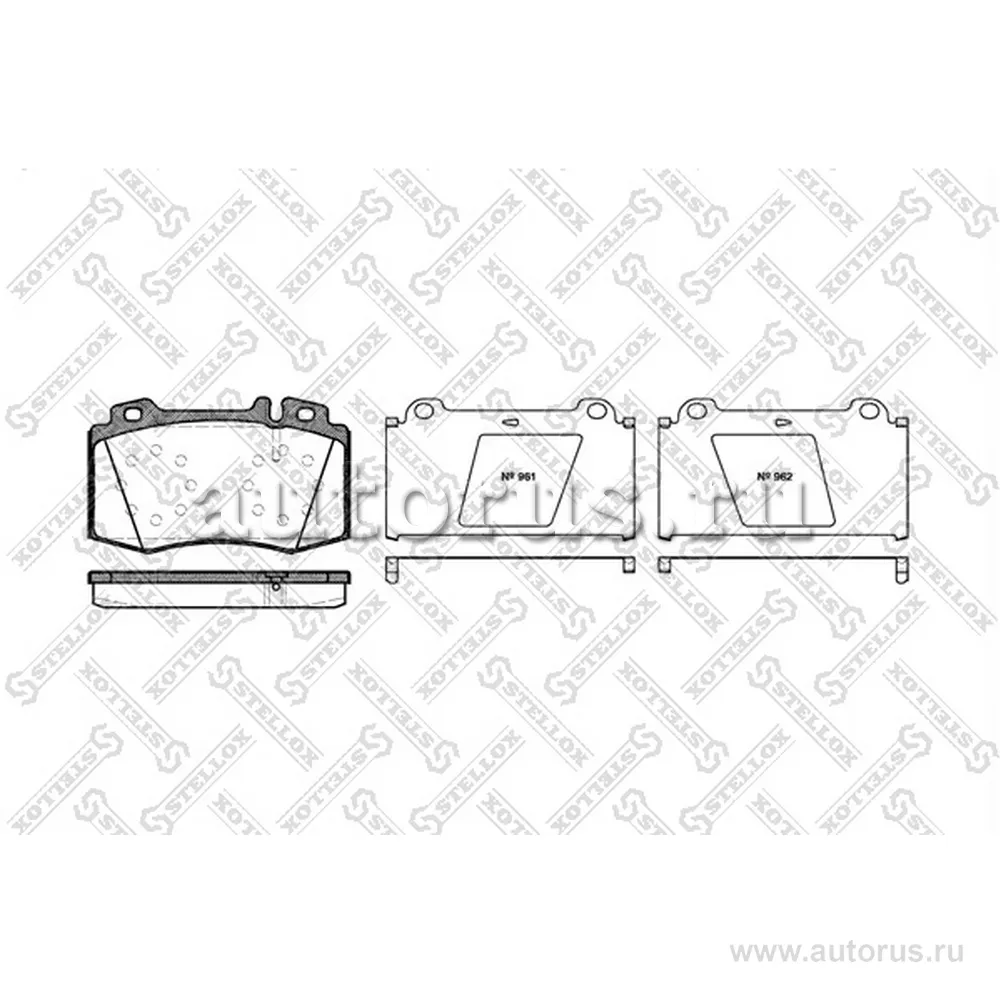 Колодки дисковые п. с антискрип. пл. MB W163 3.5-5.0/4.0CDi/W220 2 STELLOX 780 000B-SX