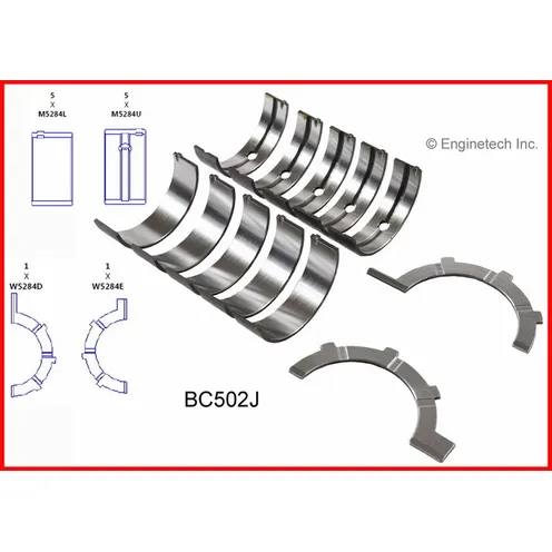 Вкладыши коренные +0.25 GRCHEROKEE 1999-2013 4.7L ENGINETECH BC502J.25