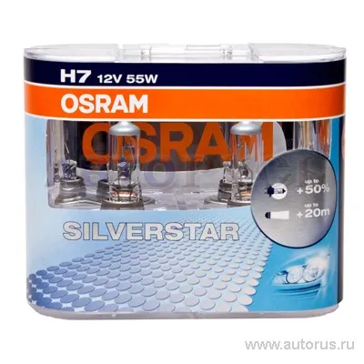 Лампа OSRAM H7 55W +50% 2шт 64210SVS-DUO