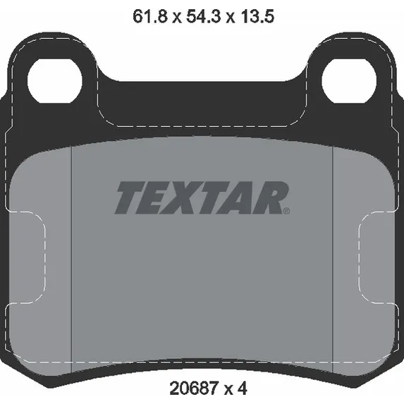 Колодки задние TEXTAR 2068703