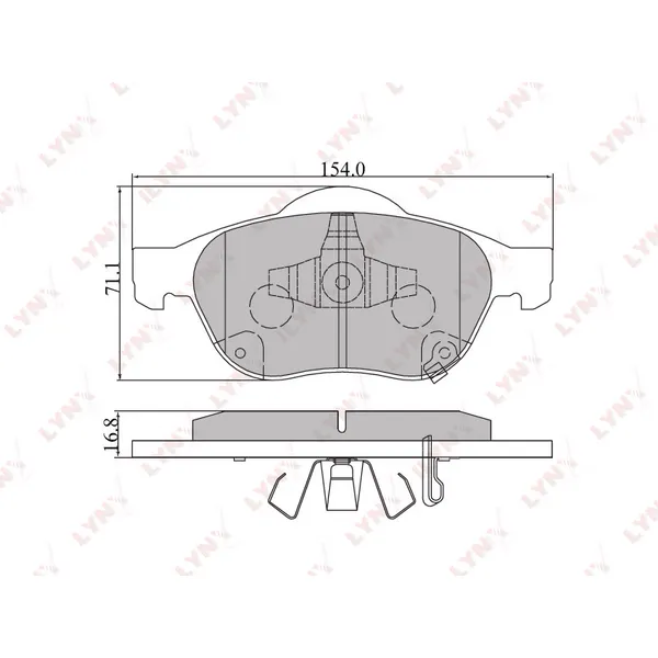 Колодки тормозные LYNXauto BD-7545