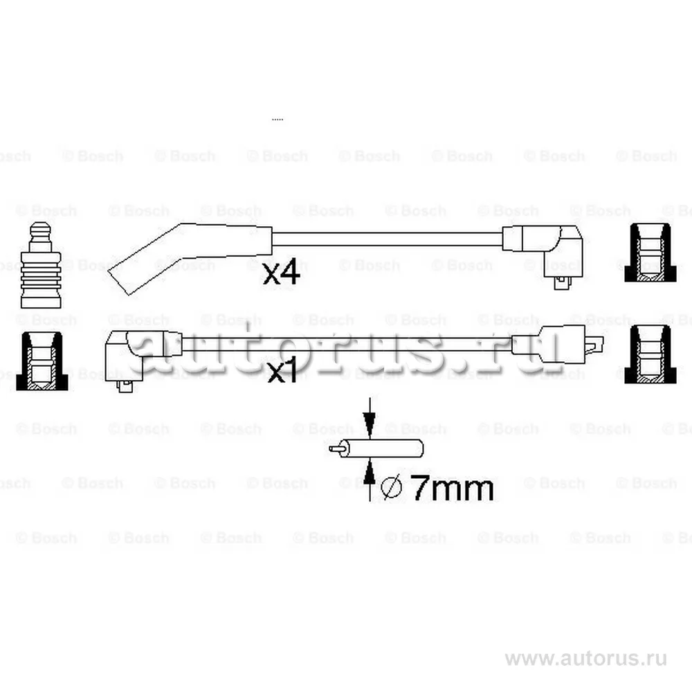 Провод высоковольтный ROVER 200 (95-99) комплект BOSCH 0986356772