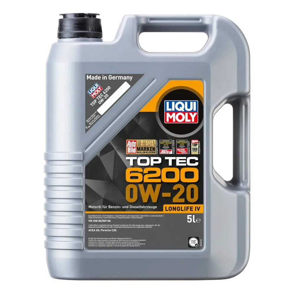 Масло моторное LIQUI MOLY Top Tec 6200 0W-20 синтетическое 5 л 20789