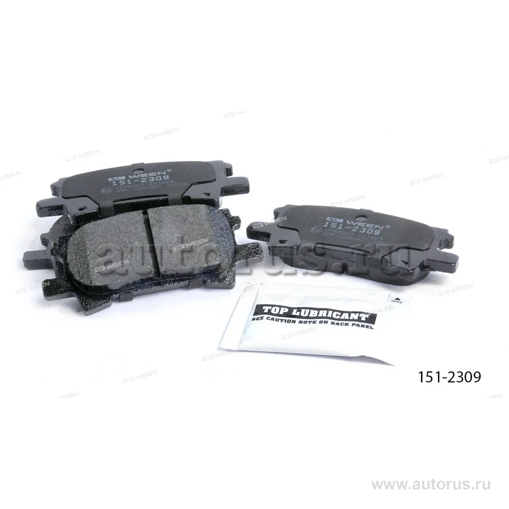Тормозные колодки дисковые задние LEXUS RX II, TOYOTA Highlander, Harrier WEEN 151-2309