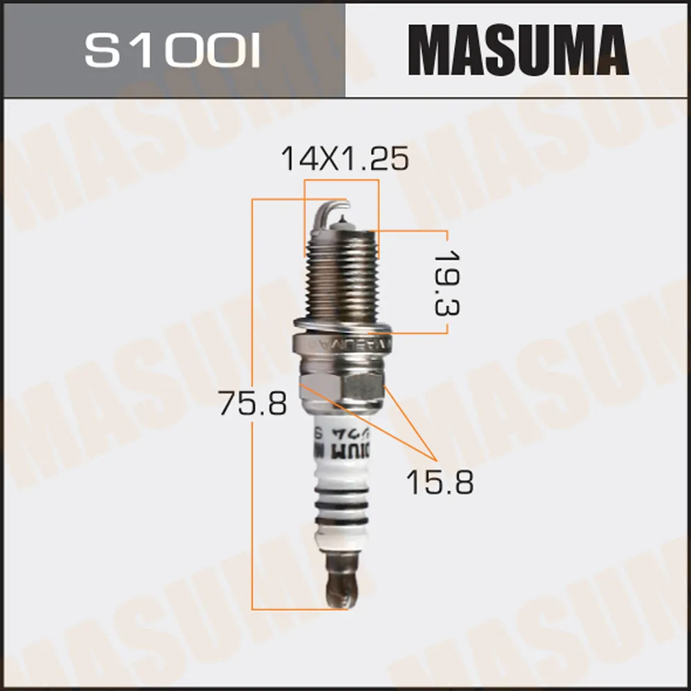 Свеча зажигания IRIDIUM IRIDIUM (IK16) MASUMA S100I