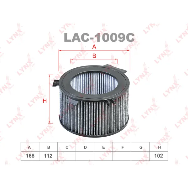 Фильтр салонный VW Transporter IV 1.9D-2.8 90-03 LYNXauto LAC-1009C