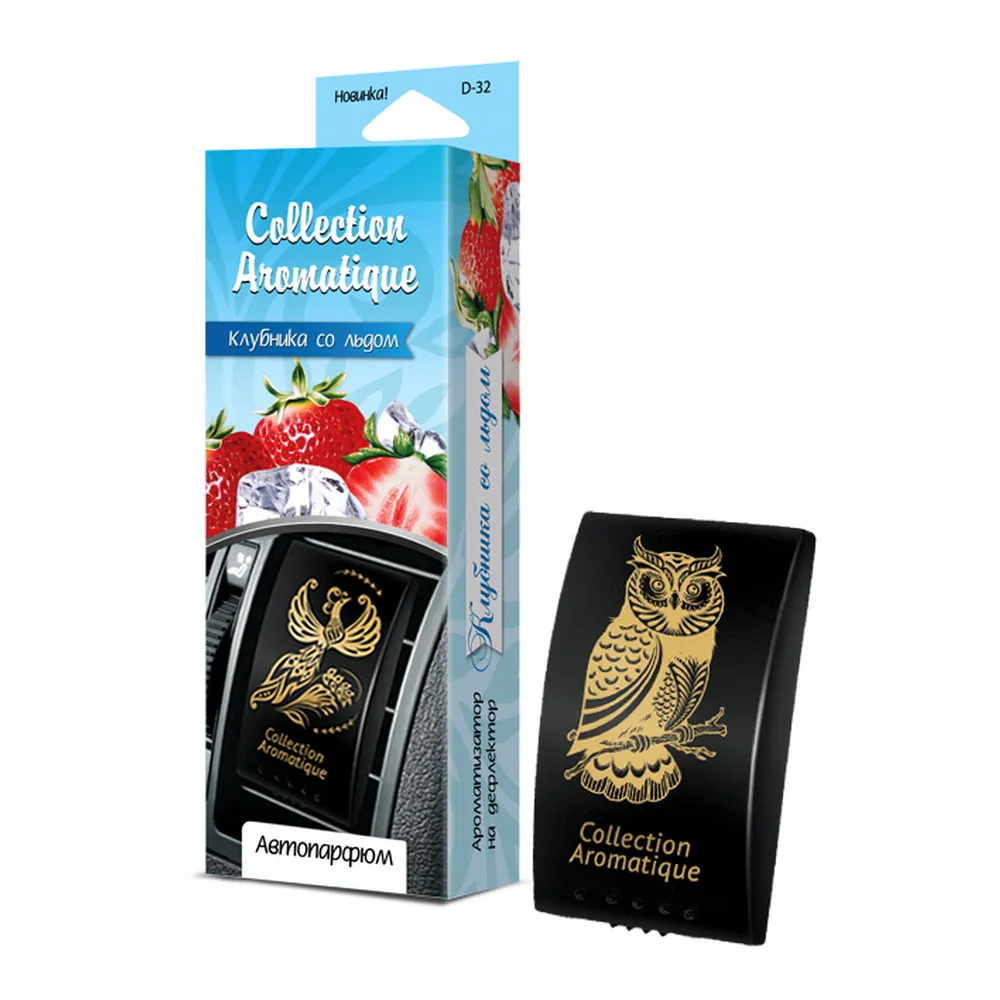 Ароматизатор Collection Aromatique на дефлектор клубника со льдом Fouette D-32