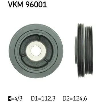 Шкив коленвала chevrolet spark 05 SKF VKM96001