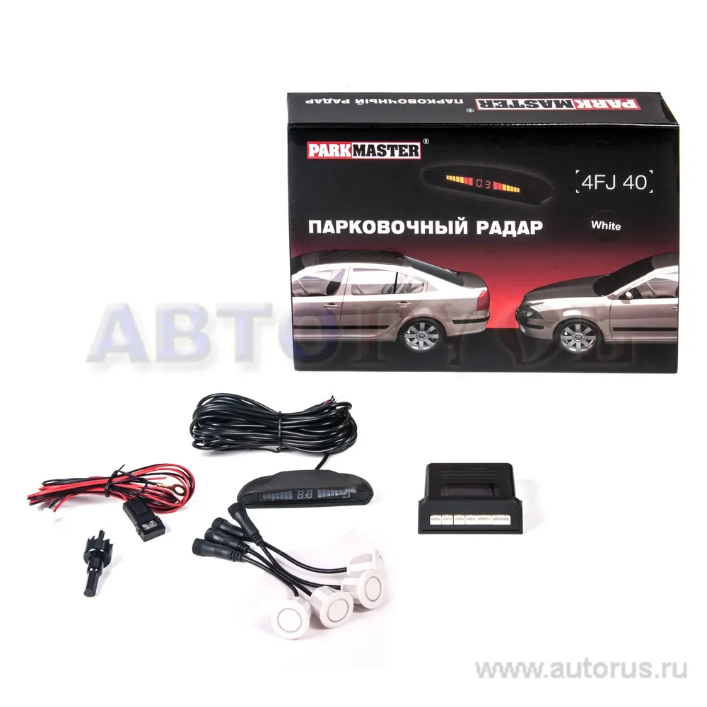 Парковочный радар PARKMASTER 4-FJ-40 white, 4 датчика