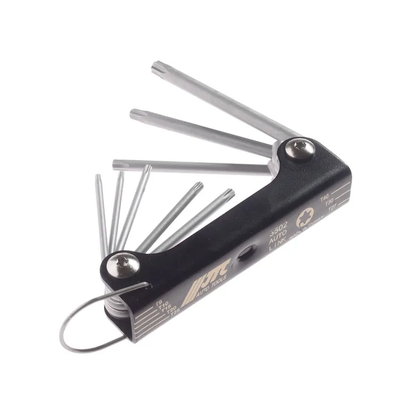 Набор ключей TORX T9H-T40H складных с отверстием 8 предметов JTC-3502