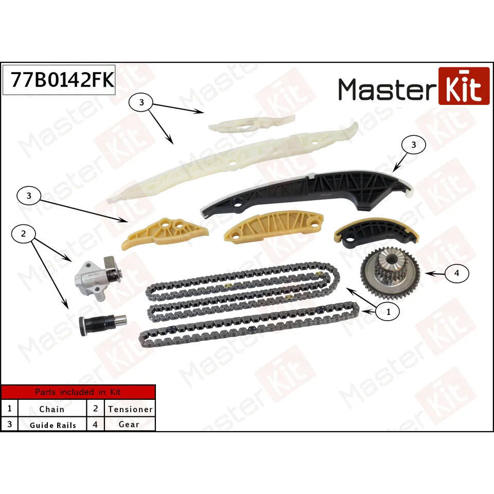 Комплект цепи ГРМ\ VAG CNCE,CNCD 77B0142FK MASTERKIT 77B0142FK