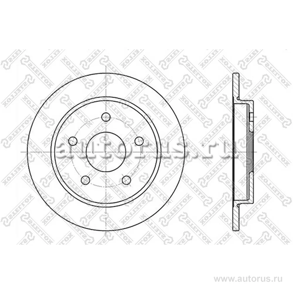 Диск тормозной задний FORD SCORPIO 2.0-2.5D/TD 85-94 STELLOX 60202522_SX