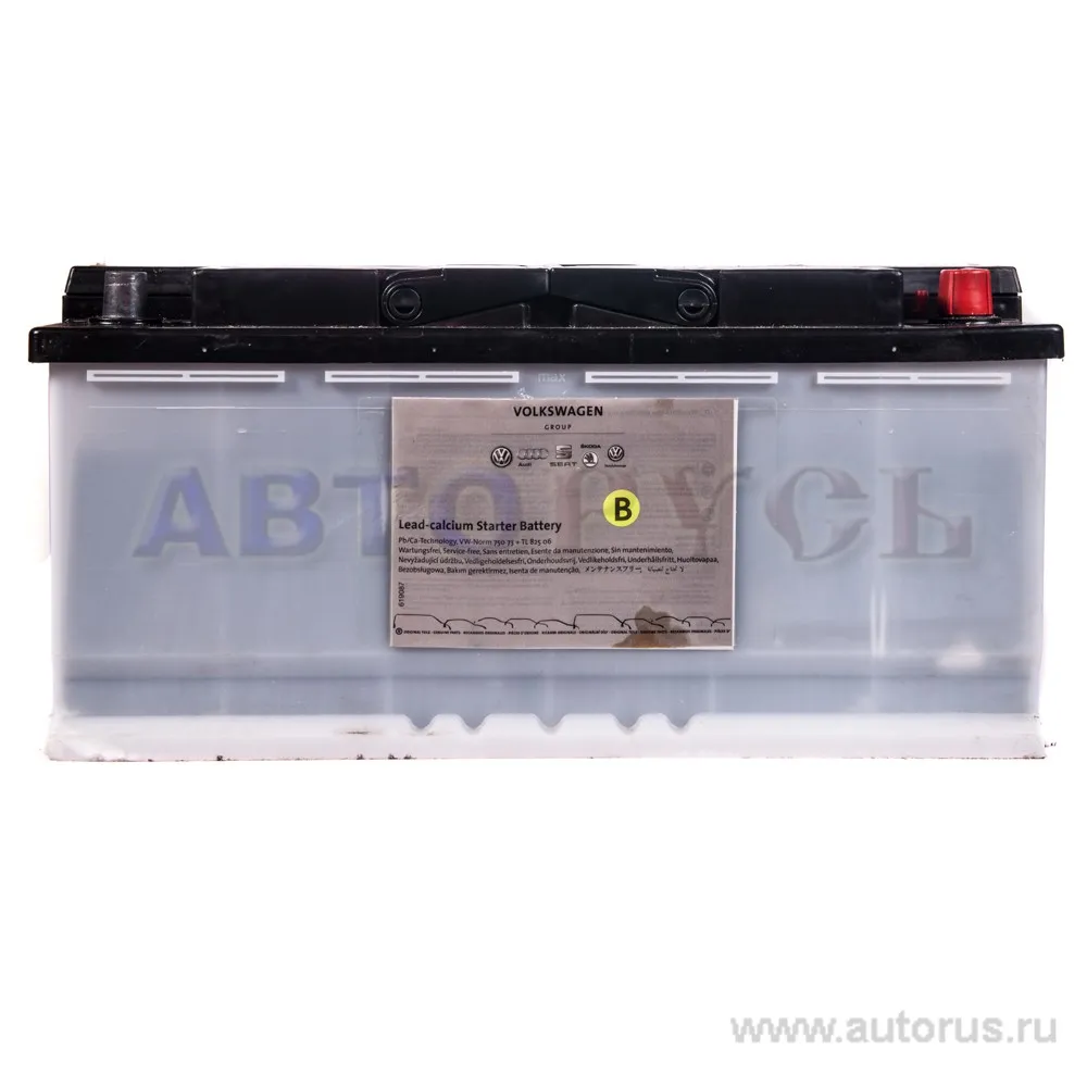 Аккумулятор VAG Standart 110 А/ч обратный R+ 393x175x190 L6 EN 520 А
