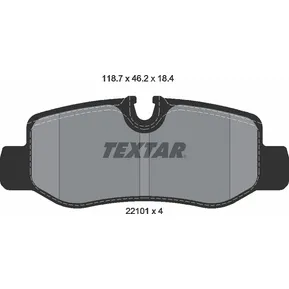 Колодки задние с противошумной пластиной Q+ MB Vito W447 14-> TEXTAR 2210101