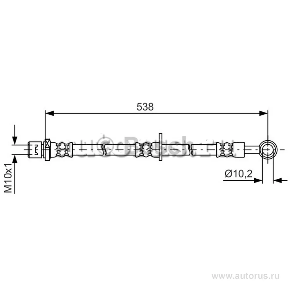 Шланг торм. SUBARU FORESTER, OUTBACK 02-09 BOSCH 1 987 481 605