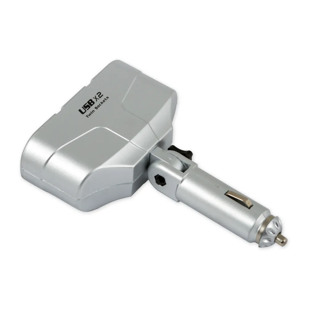 Разветвитель прикуривателя на 2 гнезда и 2 USB 5 А. 60 Вт. 12 В/24 В. ARNEZI A0601003