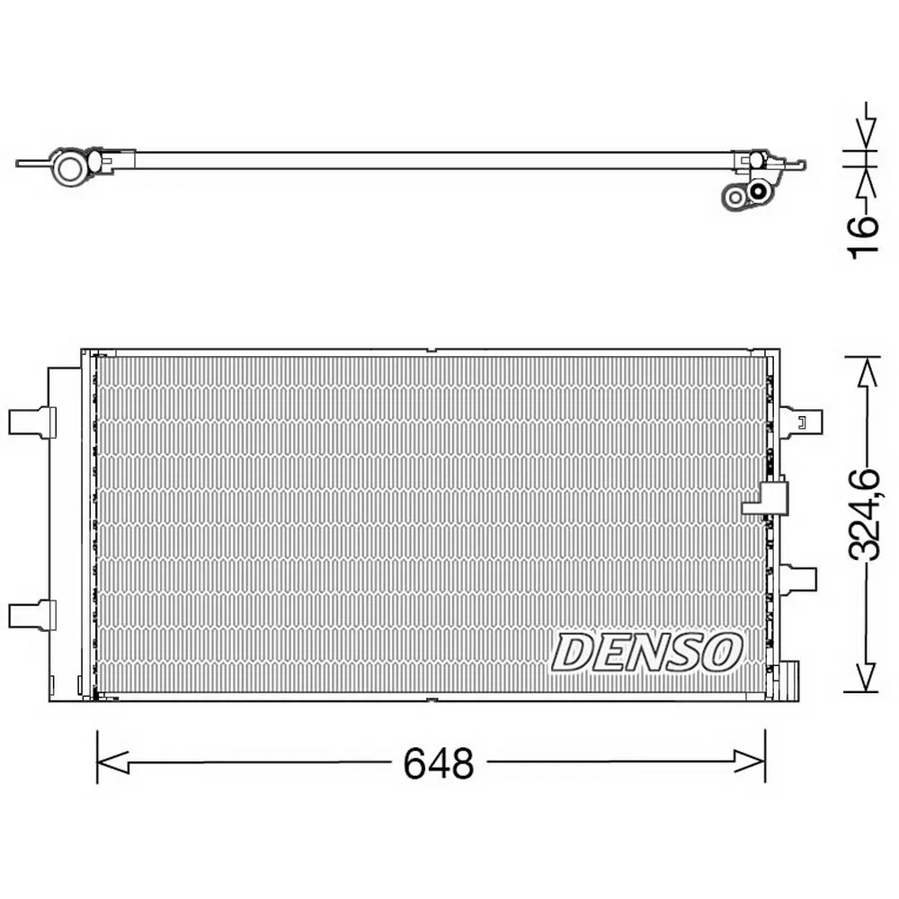 Радиатор кондиционера AUDI A4/A4 AVANT (B8) 1.8-3.0TFSi/TDi/S4 03/12-05/16, A5 (8TA) 1.8-3.0TFSi/TDi DENSO DCN02044