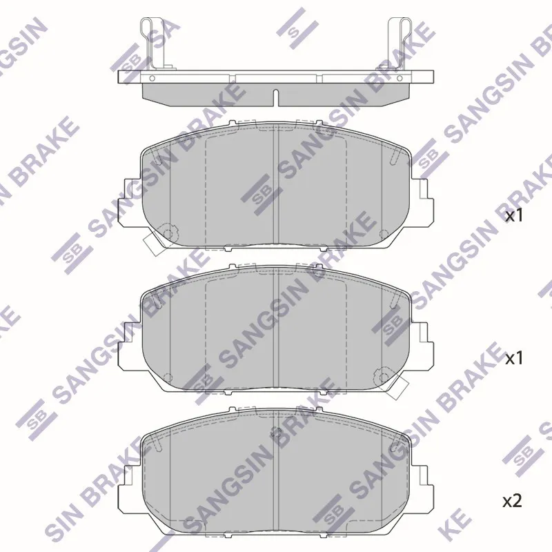 Колодки тормозные HONDA ACCORD SPORT TOURING 16- перед. SANGSIN BRAKE SP4026