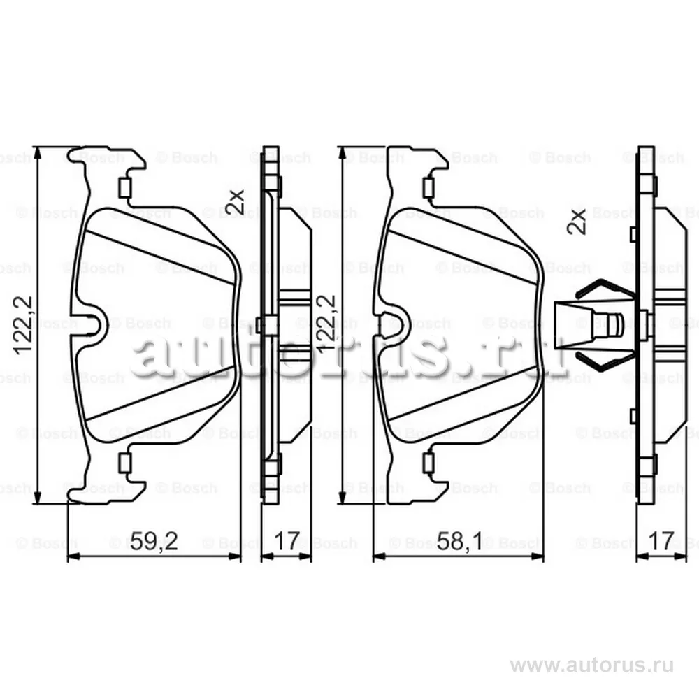 Колодки дисковые задние BOSCH 0986495481