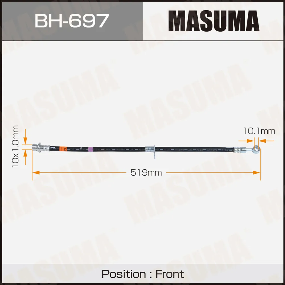 Шланг тормозной MASUMA BH-697