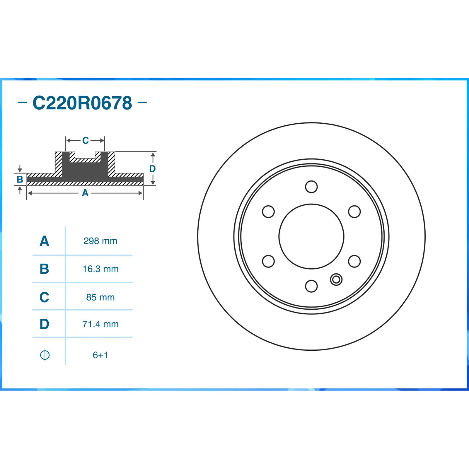 Диск тормозной задний MB SPRINTER/VW CRAFTER CWORKS C220R0678