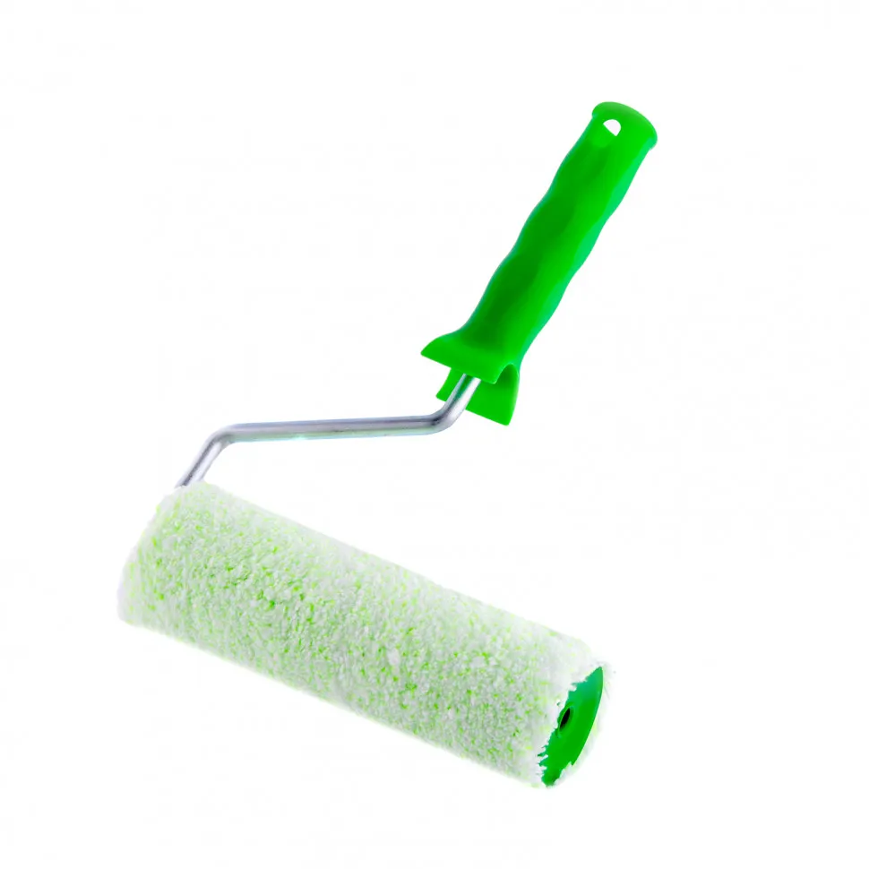 Валик микроволокно, для работы с древесиной, длина - 180 мм, ворс 12 мм, D - 48 мм, D ручки - 8 мм СИБРТЕХ 80182