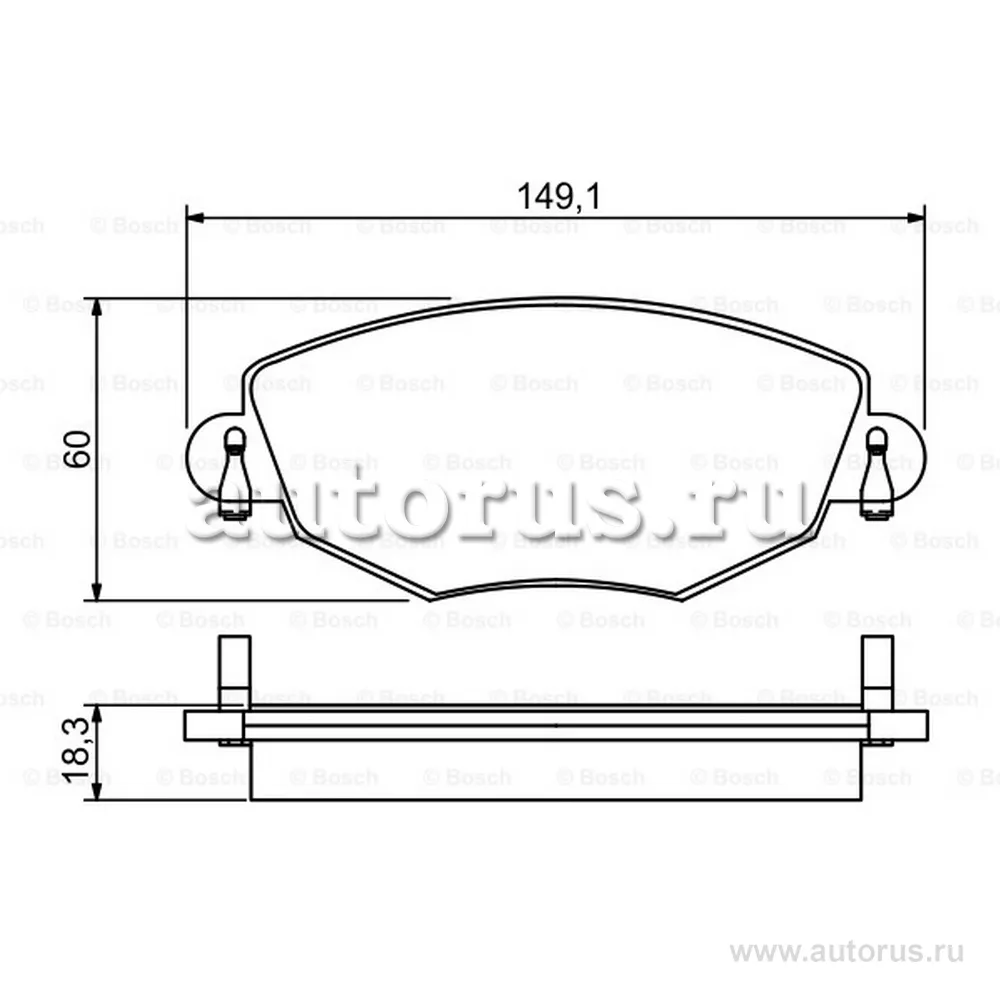 Колодки тормозные передние, Premium-2 BOSCH 0 986 495 230