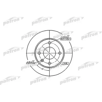 Диск тормозной передний FORD: SIERRA хечбэк 82-86, SIERRA хечбэк 87 PATRON PBD1650