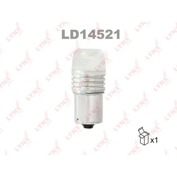 Лампа светодиодная 12V P21W 21W BA15s 12000K LYNXauto LED 1 шт. картон S25 LD14521