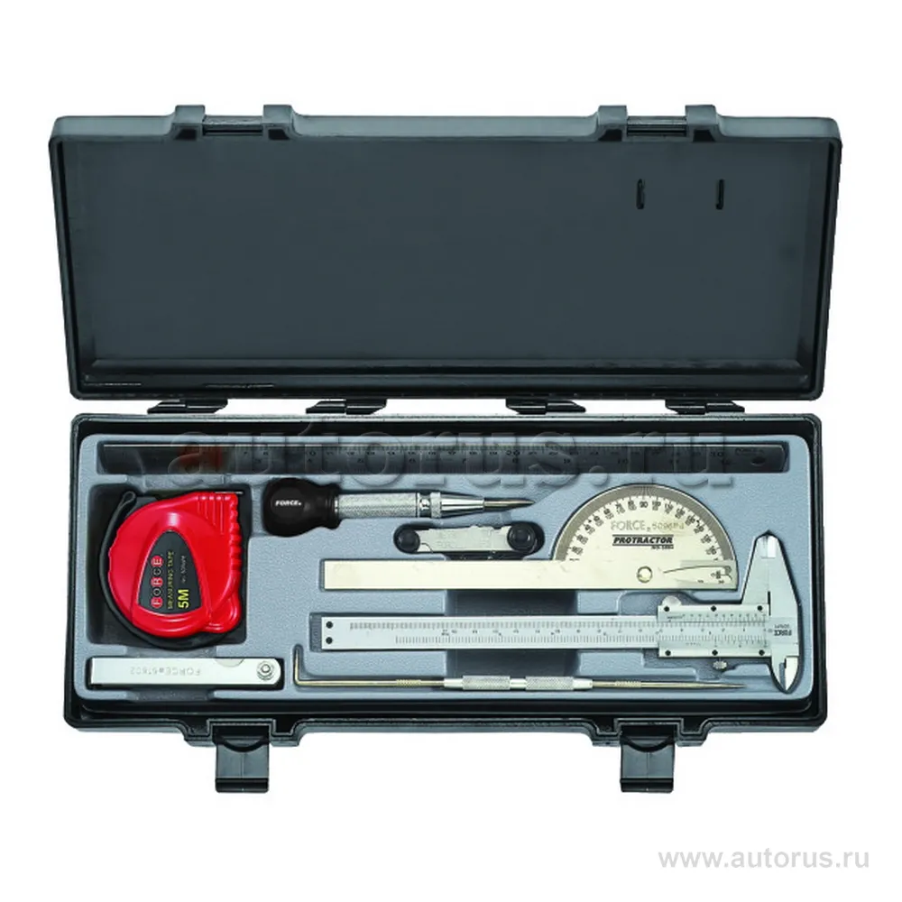 Набор контрольно измерительного инструмента 9 предм. FORCE 5096