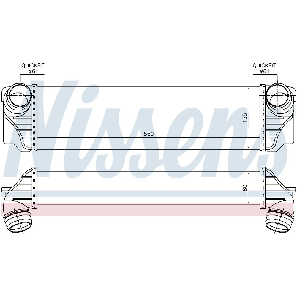 Интеркулер BMW F01/F07/F10 4.0/2.0D/3.0D 08-