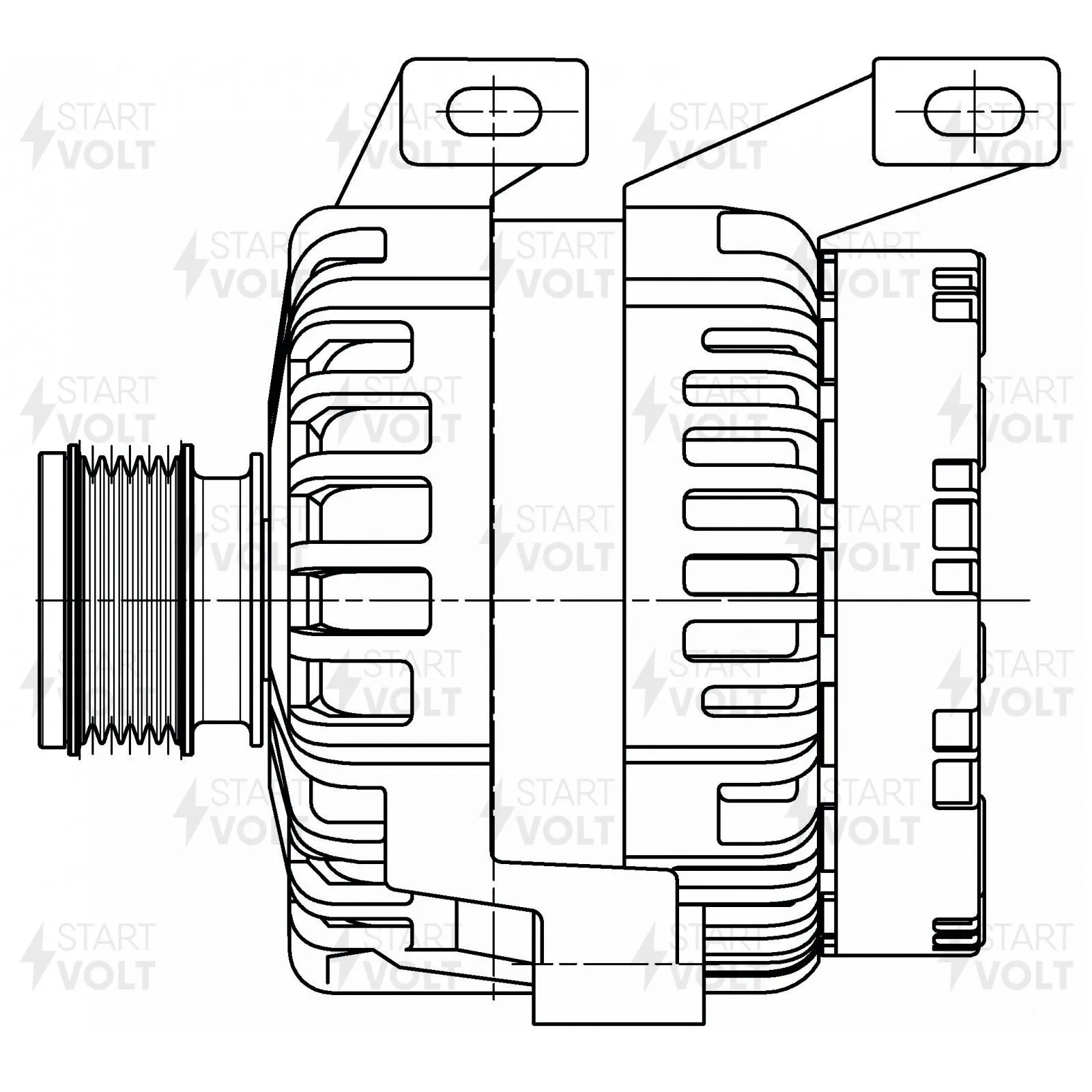 Генератор для а/м VOLVO XC60 (08-)/XC70 (07-) 2.4D 180A STARTVOLT LG 1060