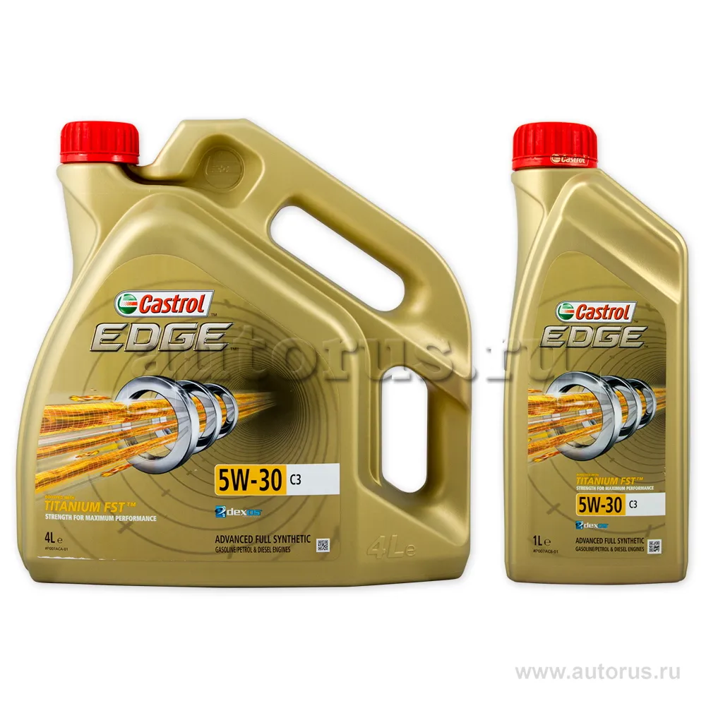 Масло моторное CASTROL EDGE С3 5W-30 синтетическое 4 л + 1 л 15BAC2