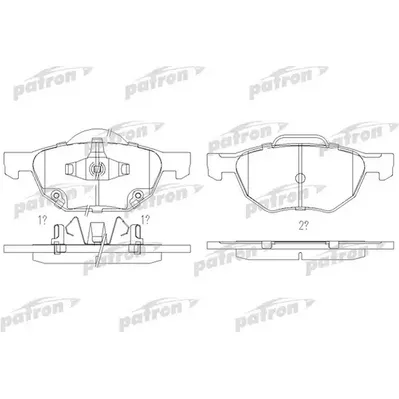 Колодки тормозные дисковые передн HONDA: ACCORD VIII 03-, ACCORD VIII Tourer PATRON PBP1704