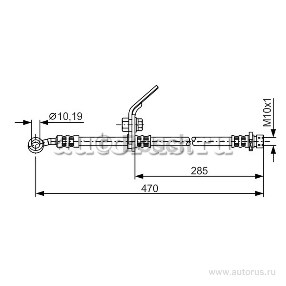 Шланг тормозной передний левый L=470 Honda Accord VIII 2.0/2.4 03 BOSCH 1 987 481 329