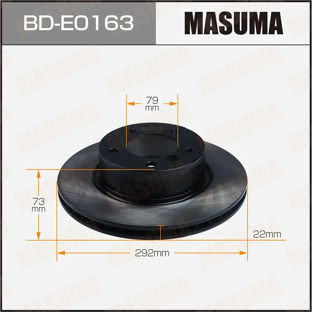 Диск тормозной MASUMA front BMW 3-SERIES (E90) уп.2 MASUMA BD-E0163