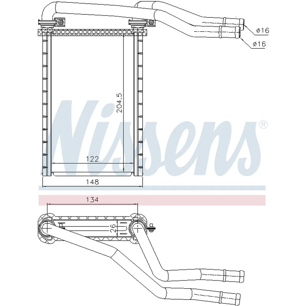 Радиатор печки SUZUKI SX4 73991 NISSENS 73991