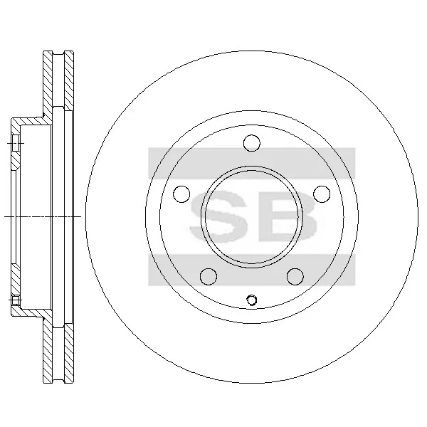 Диск тормозной, передний SANGSIN BRAKE SD4405