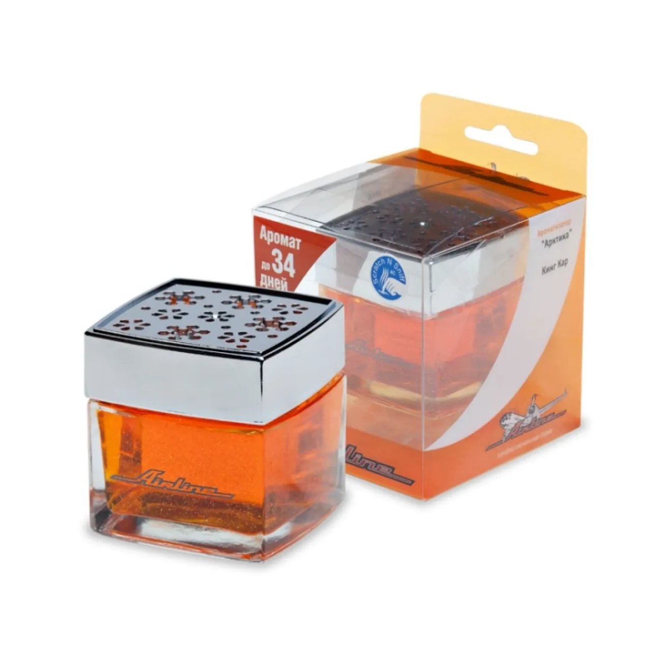 Ароматизатор банка Арктика кинг кар (оранжевый) AIRLINE AF-A02-KC