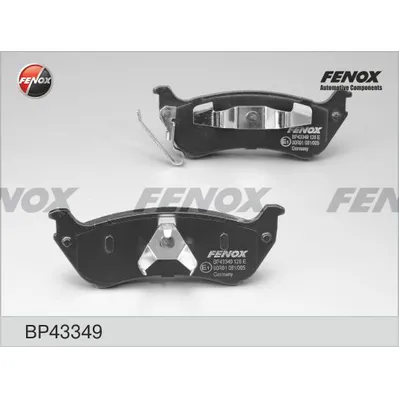 Колодки тормозные задние FENOX BP43349