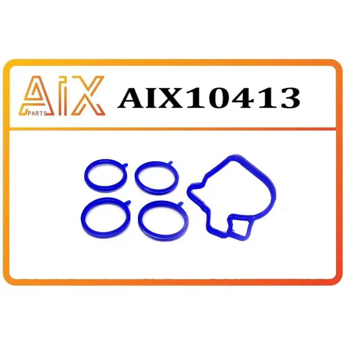 Комплект (4 +1) уплотнителей синий силикон AIX AIX10413