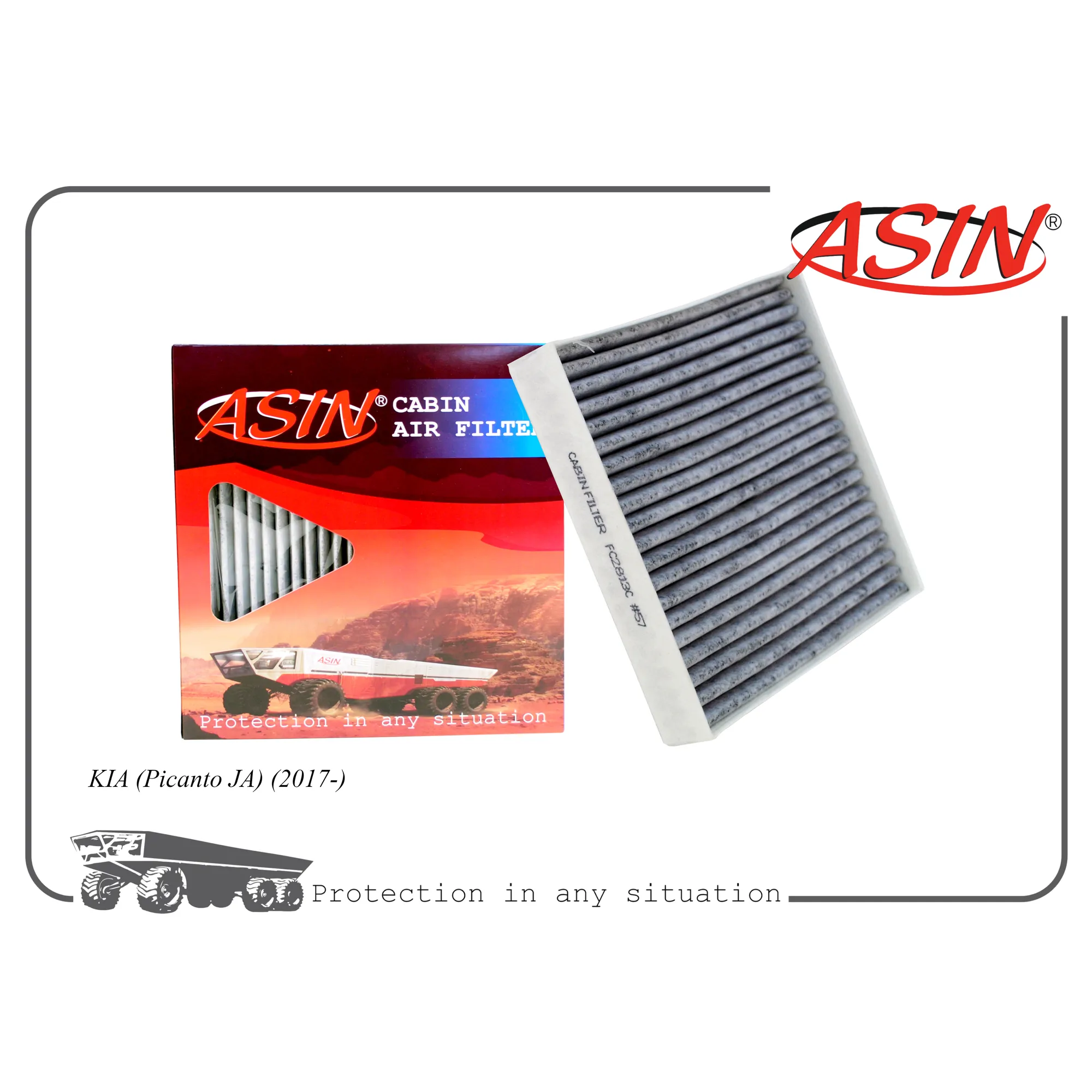 Фильтр салонный 97133-G6000/ASIN.FC2813C (угольный) ASIN ASIN ASINFC2813C
