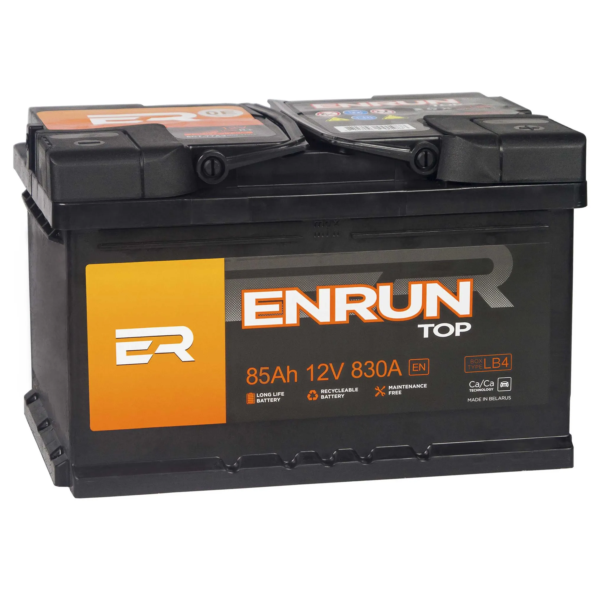 Аккумулятор ENRUN Top 85 А/ч обратный R+ 315x175x175 LB4 EN 830 А