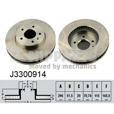 Диск тормозной CHEVROLET CAPTIVAOPEL ANTARA 07- передний вент. NIPPARTS J3300914