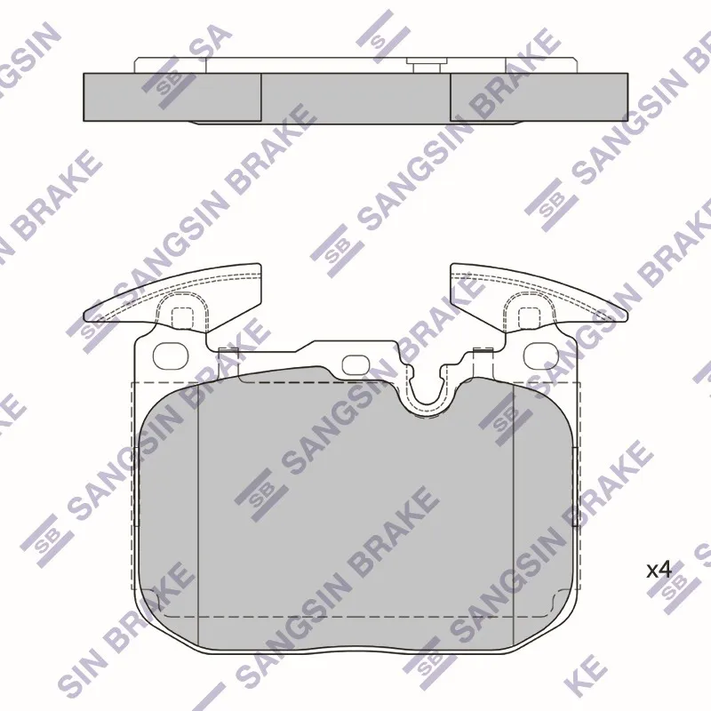Колодки передние BMW 1 F20, 3 F30, 4 F32 SANGSIN BRAKE SP2402