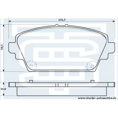 Колодки тормозные перед. NISSAN PRIMERA (P12) 05.2003-- без датчика износа STARKE 179-913