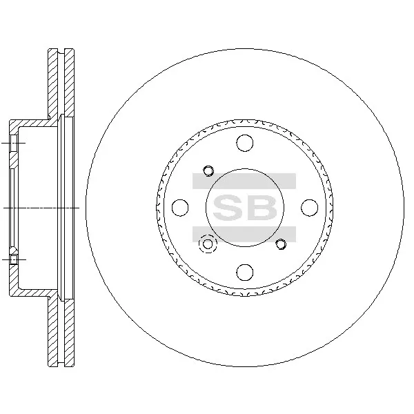 Диск тормозной передний SUZUKI BALENO 1.8/1.9 96-02/LIANA SANGSIN BRAKE SD4808