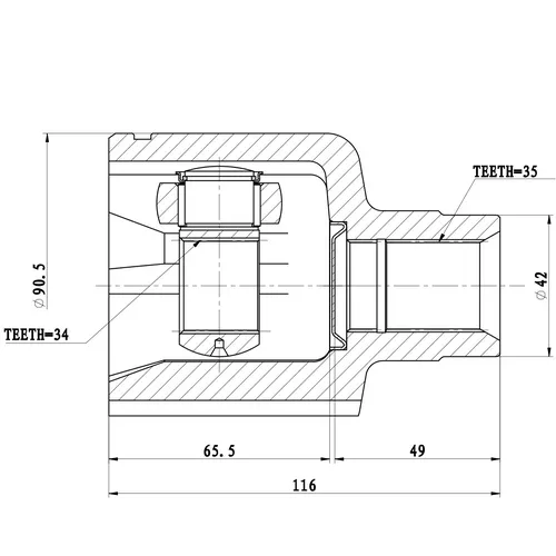 ШРУС внутренний FORD MONDEO GE (00-- 07 ),- R ZIKMAR Z87938R